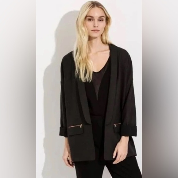 Kit and Ace Black Blazer Borrowed From The Boys Relaxed Pockets - Picture 1 of 6